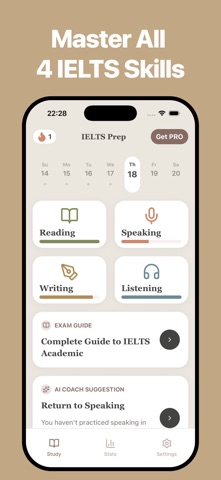 IELTS Prep App: LangPrep iPhone screenshot