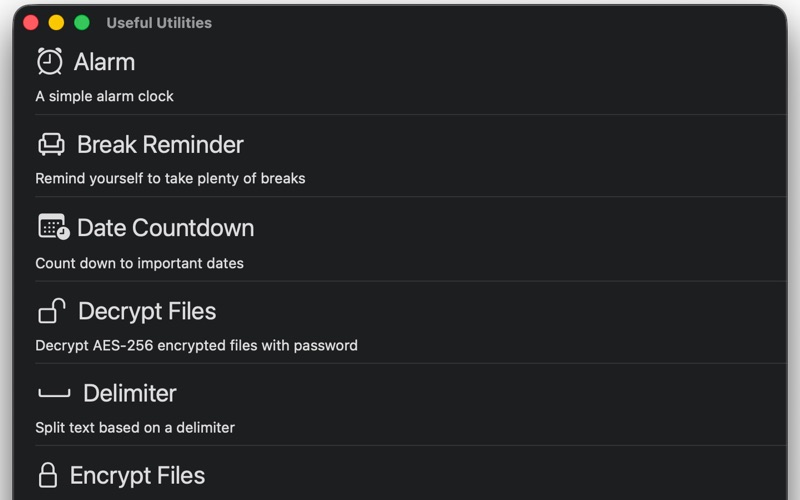Useful Utilities app screenshot