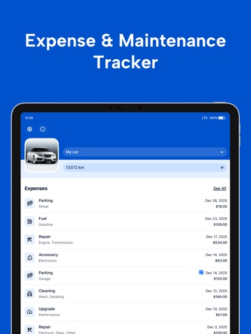 VehiClues: Car Expense Tracker iPad screenshot