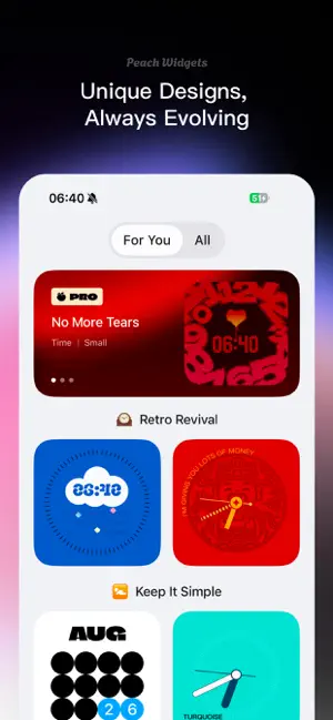 Peach Widgets · Minimal Retro screenshot 1