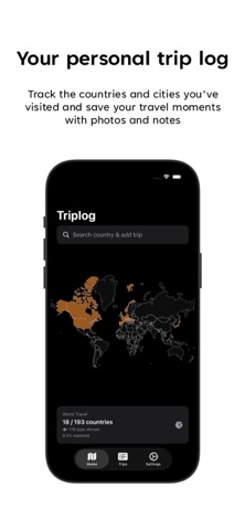 Triplog - Travel Map screenshot