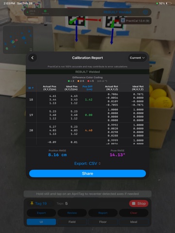 PractiCal AR iPad screenshot