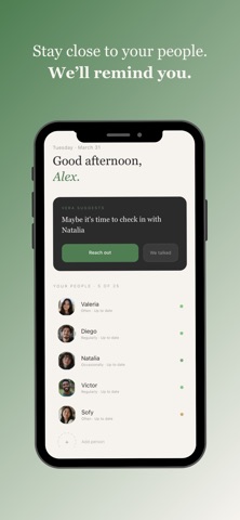 Vera: Relationship Reminders Screenshot 2 of 5