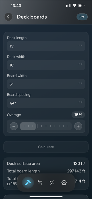 Construction Calculator: Pro² Screenshot 1 of 10