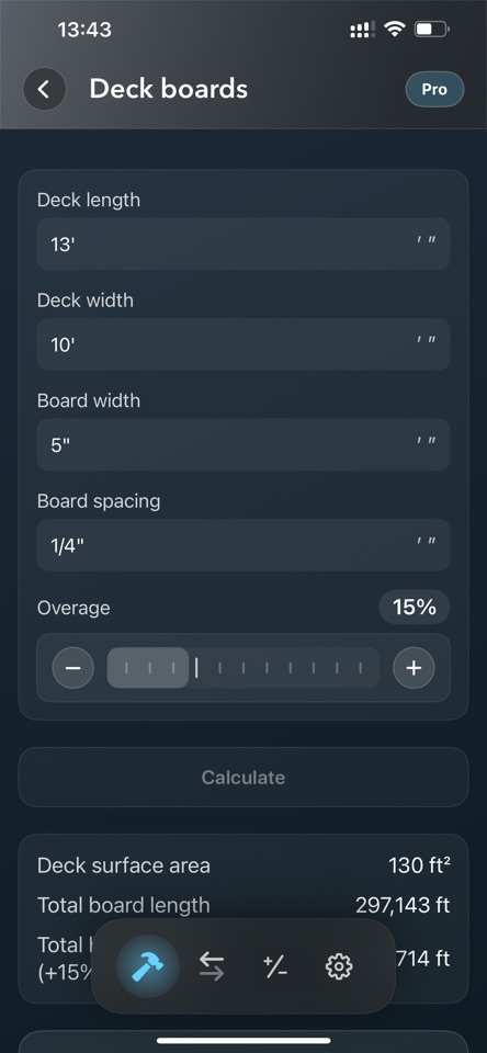 Construction Calculator: Pro² screenshot 1