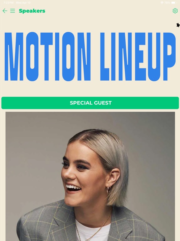 MOTION Conference iPad screenshot 4 - Lifestyle app