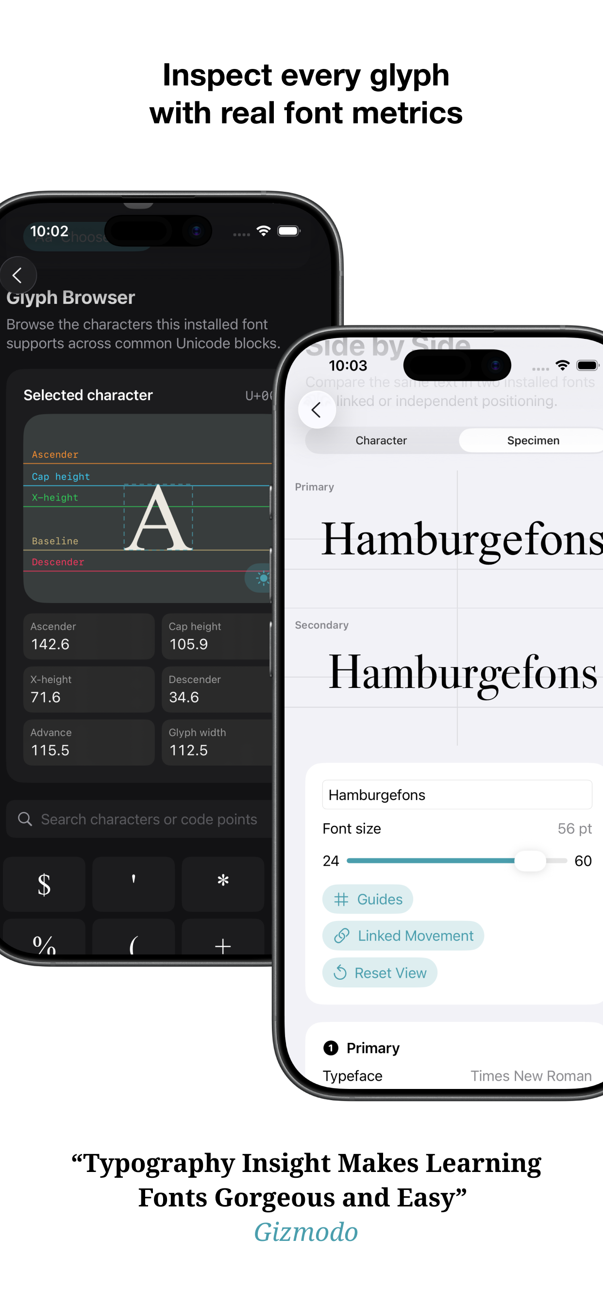 Typography Insight for iPhone screenshot 5