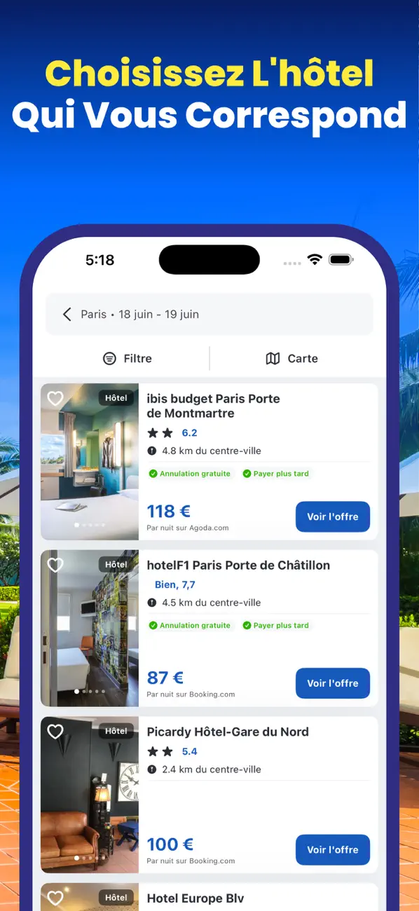 Screenshot #2 pour Pas cher hôtels・voyages offres