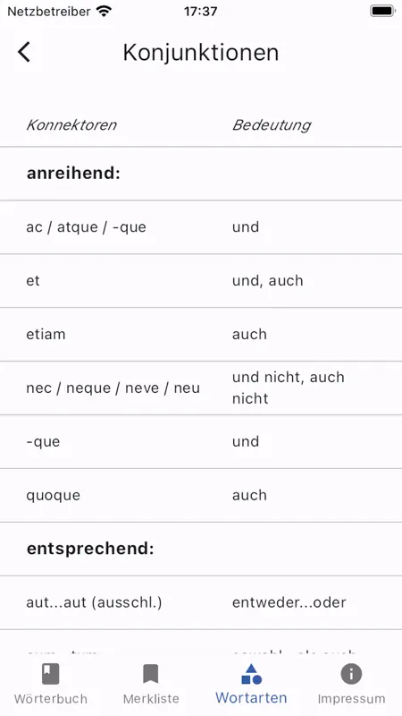 Navigium Großwörterbuch Latein screenshot 8 of 8