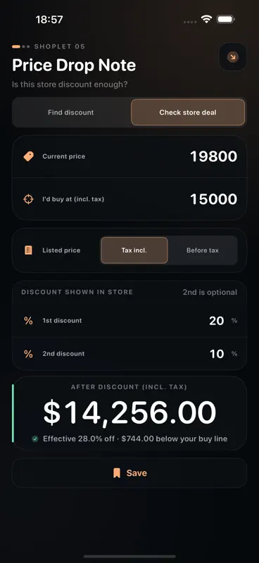 Buy Price Calculator screenshot 3 of 5