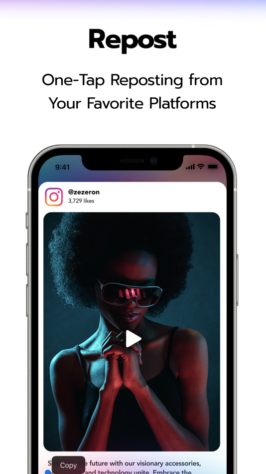 #5. Repost AI: Video, Story, Photo (iOS) 由: Metromedya Digital Ad Agency