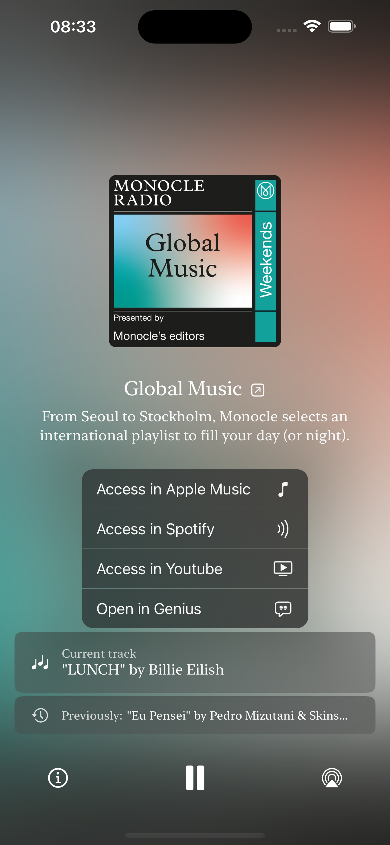 Player for Monocle Radio (Fan)