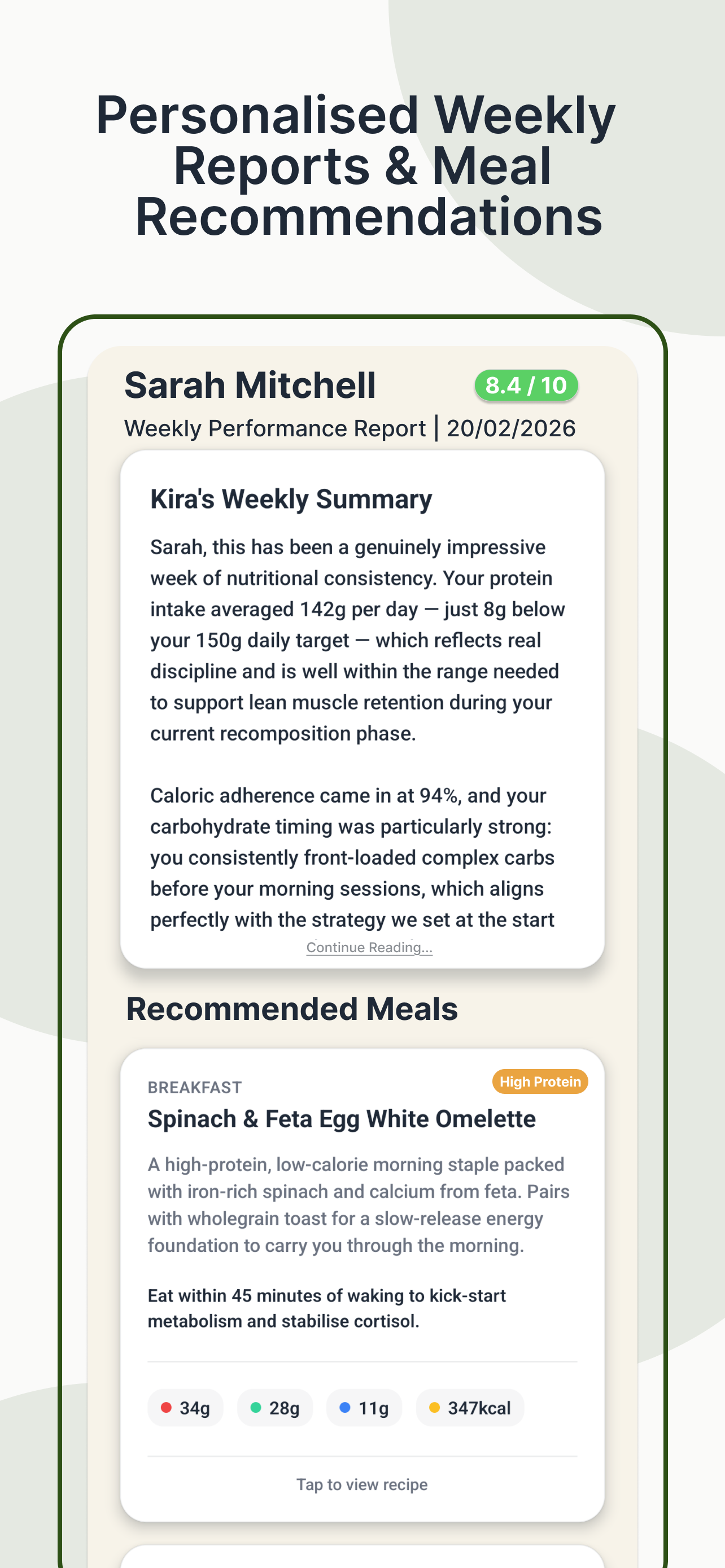 Kira: The AI Nutritionist