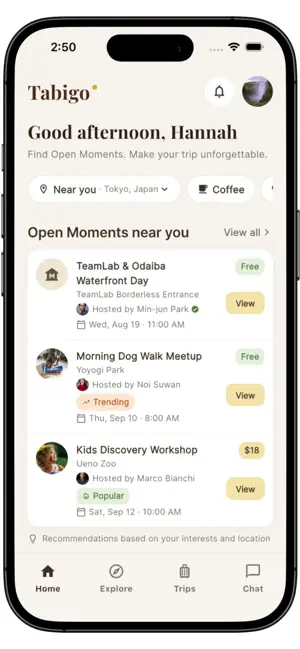TabiGo - Social Travel Planner screenshot 1