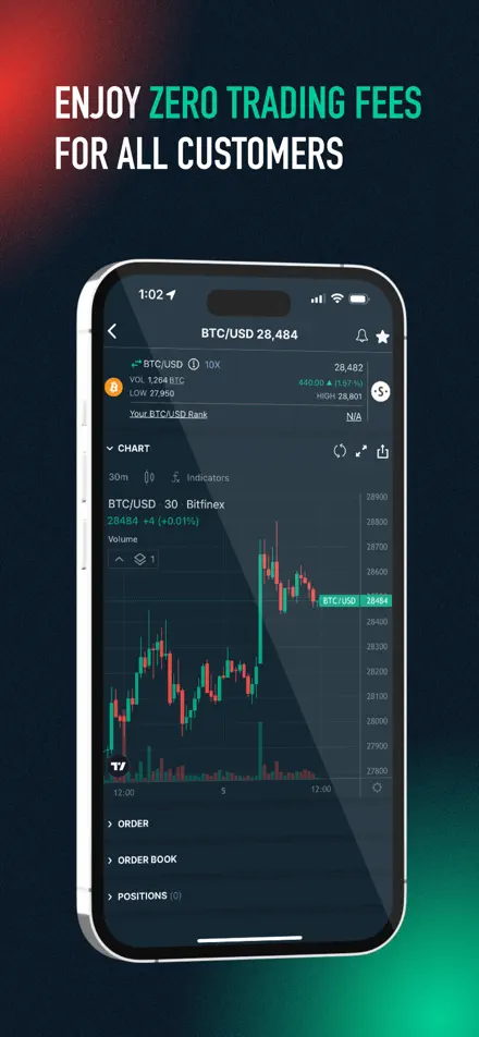 Bitfinex app screenshot 1