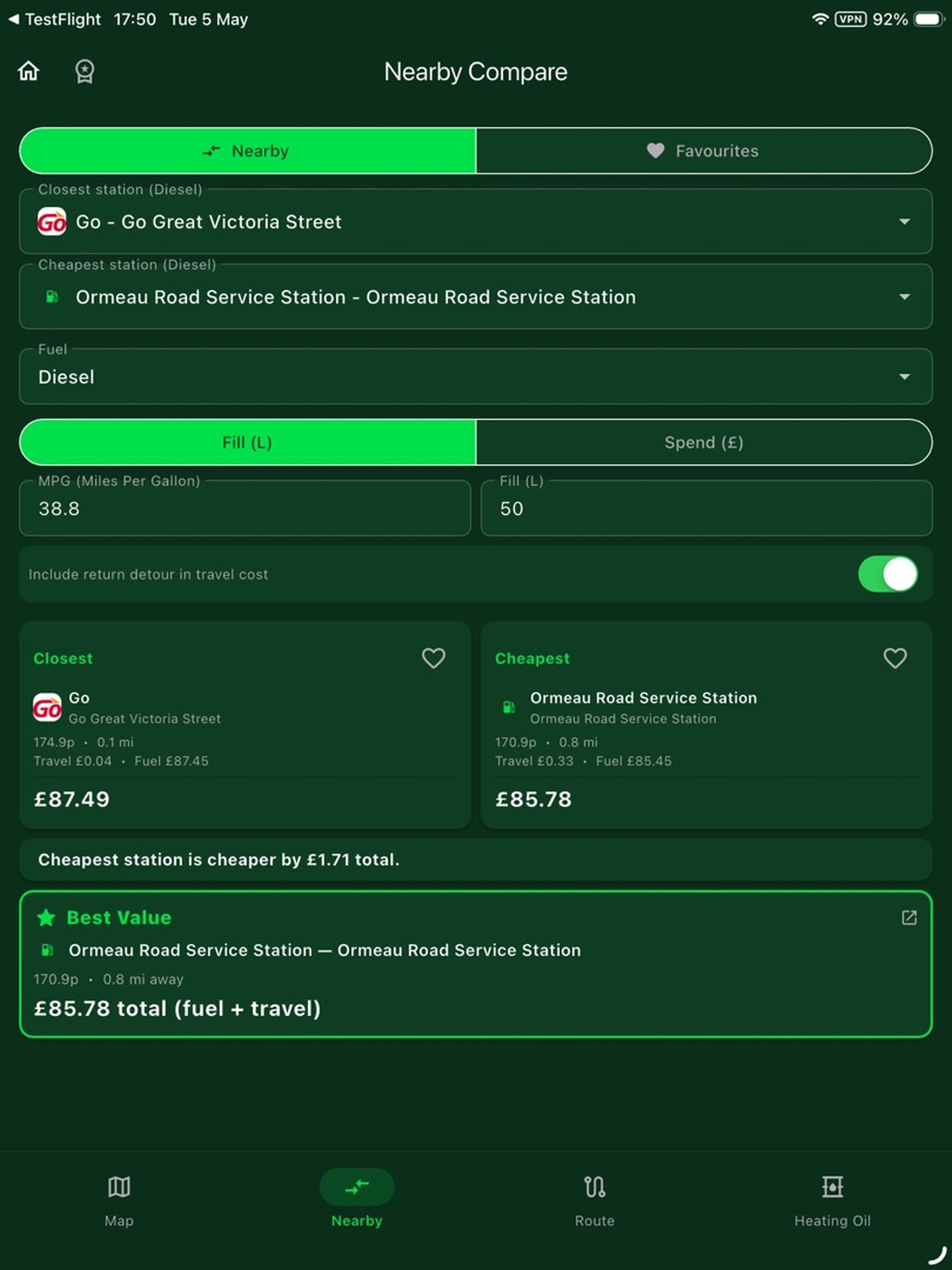 Refuelr: Fuel Prices UK & IRE screenshot 9