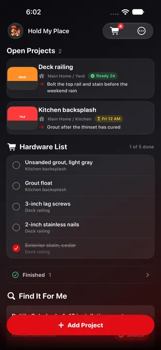 Hold My Place screenshot 1