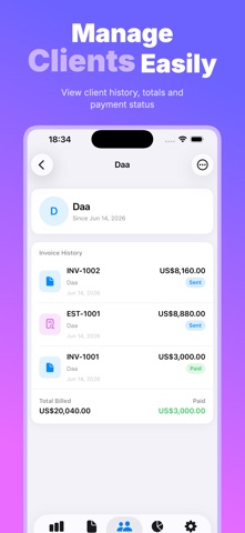 Invoice Maker: Estimate PDF iPhone screenshot