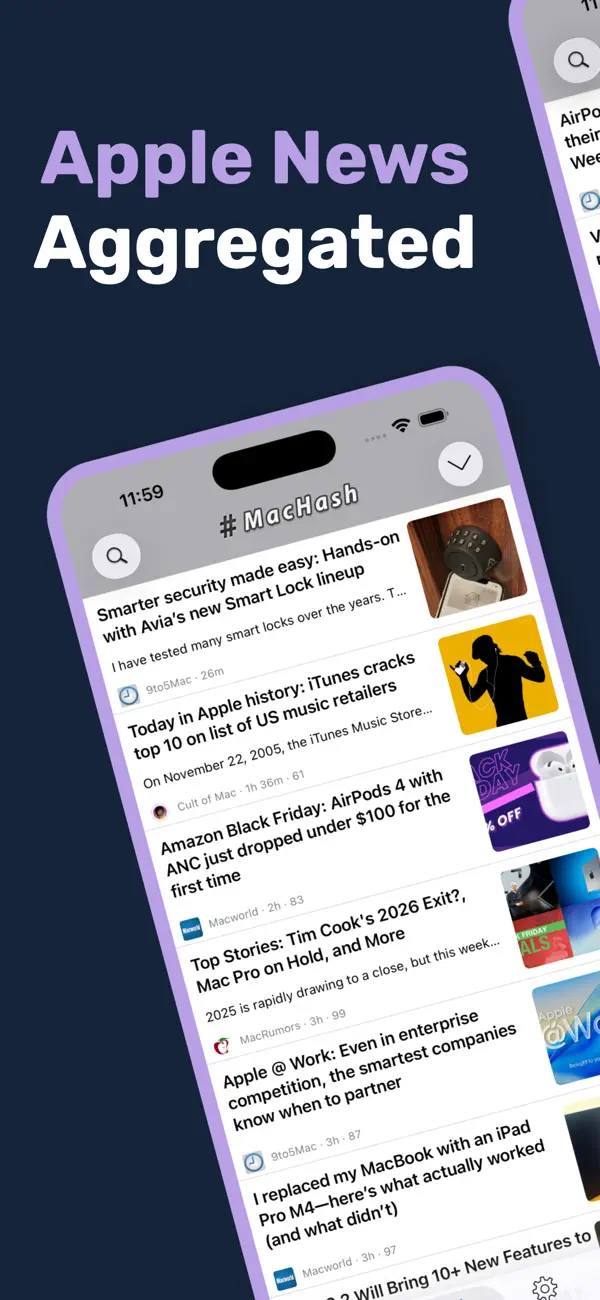 Screenshot #1 pour MacHash News