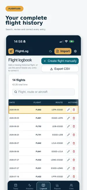 FlightLog – Pilot Logbook screenshot 3