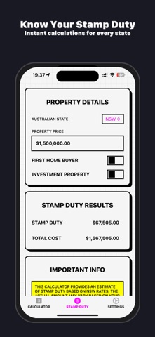 Sparrow Property Calculator screenshot