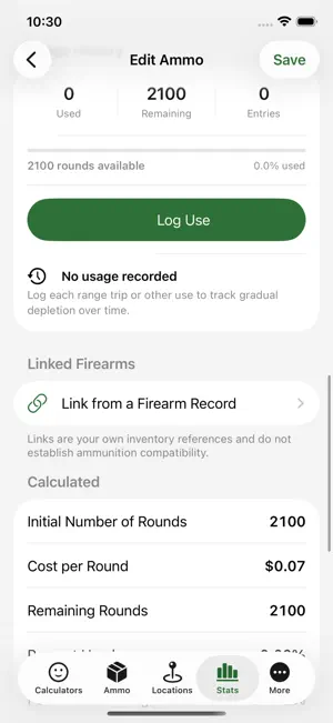 AmmoDB: Ammo & Firearm Log screenshot 2