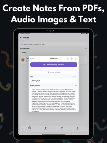 AI Notes & Voice Recorder iPad screenshot