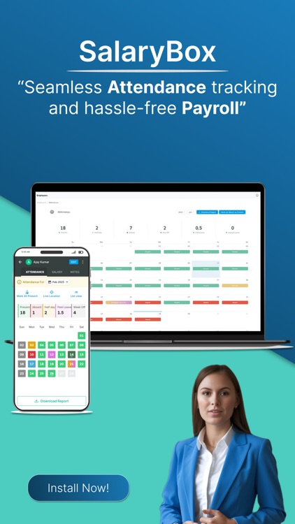 SalaryBox- Attendance, Payroll screenshot-7
