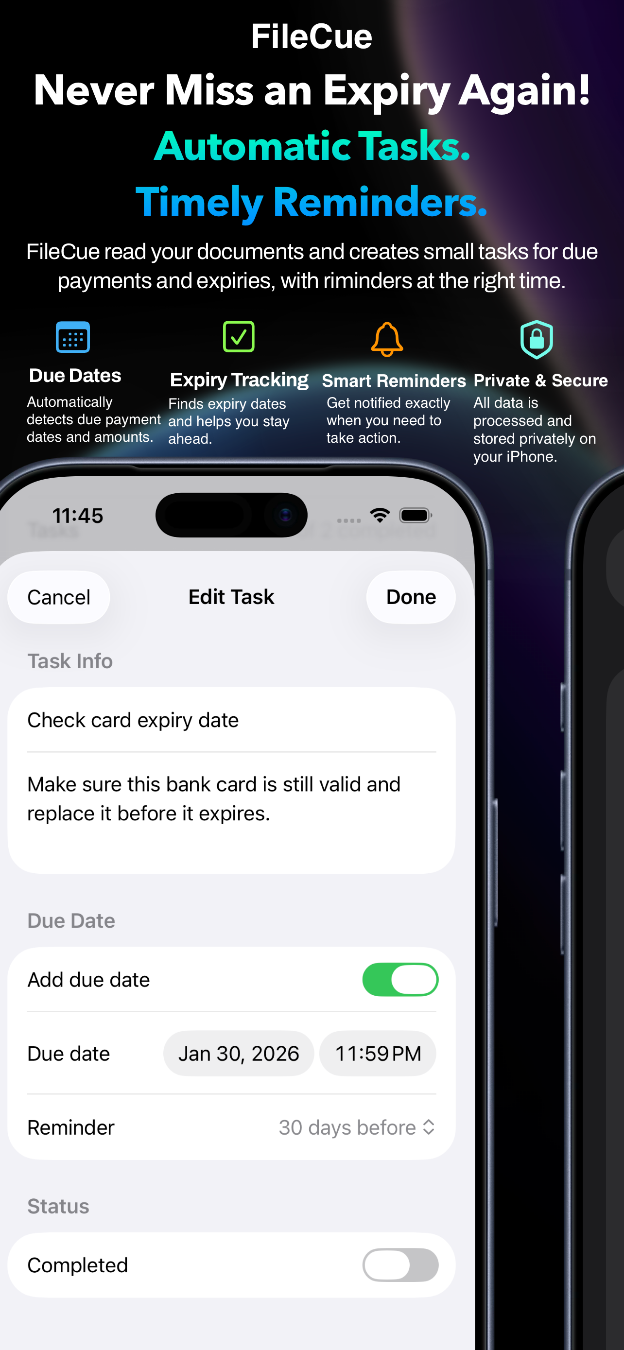 FileCue: Scan. Save. Remind. screenshot 4