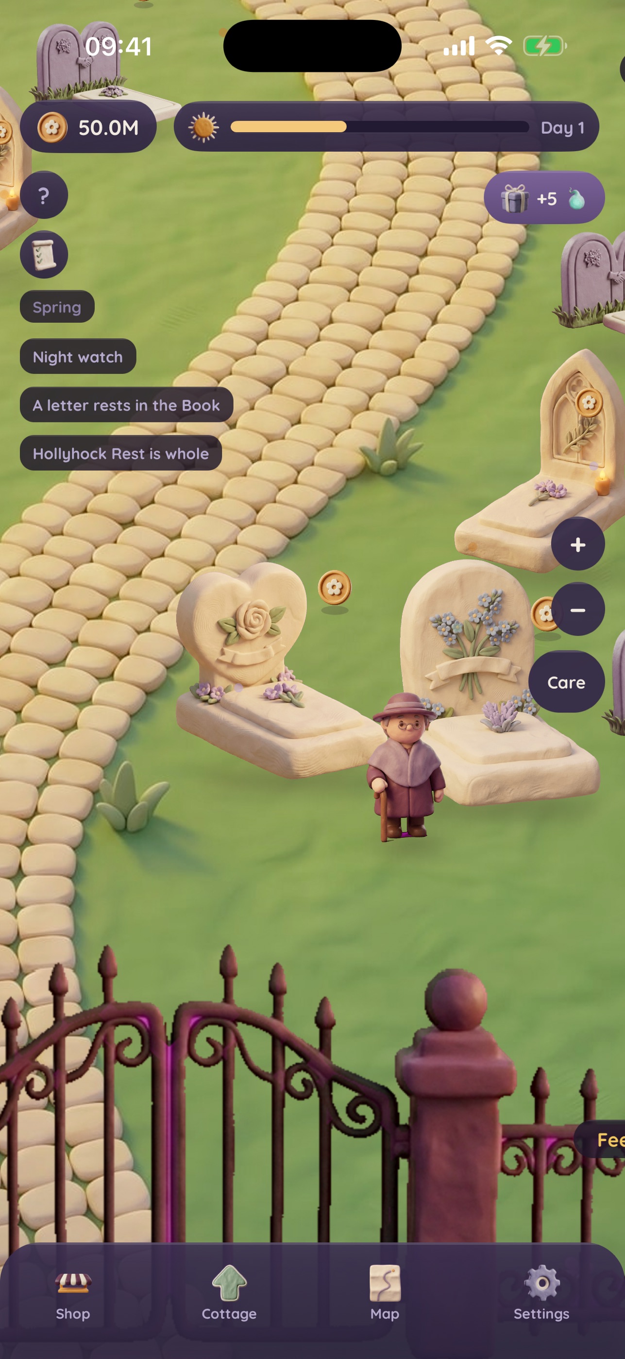 Screenshot 1 of Dearly: Cozy Cemetery