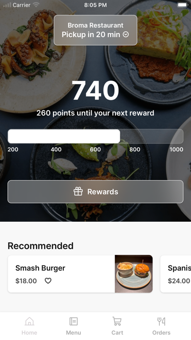Broma Restaurant app screenshot