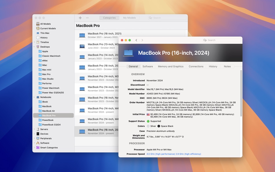 #1. Mactracker (macOS) Tekijänä: Ian Page