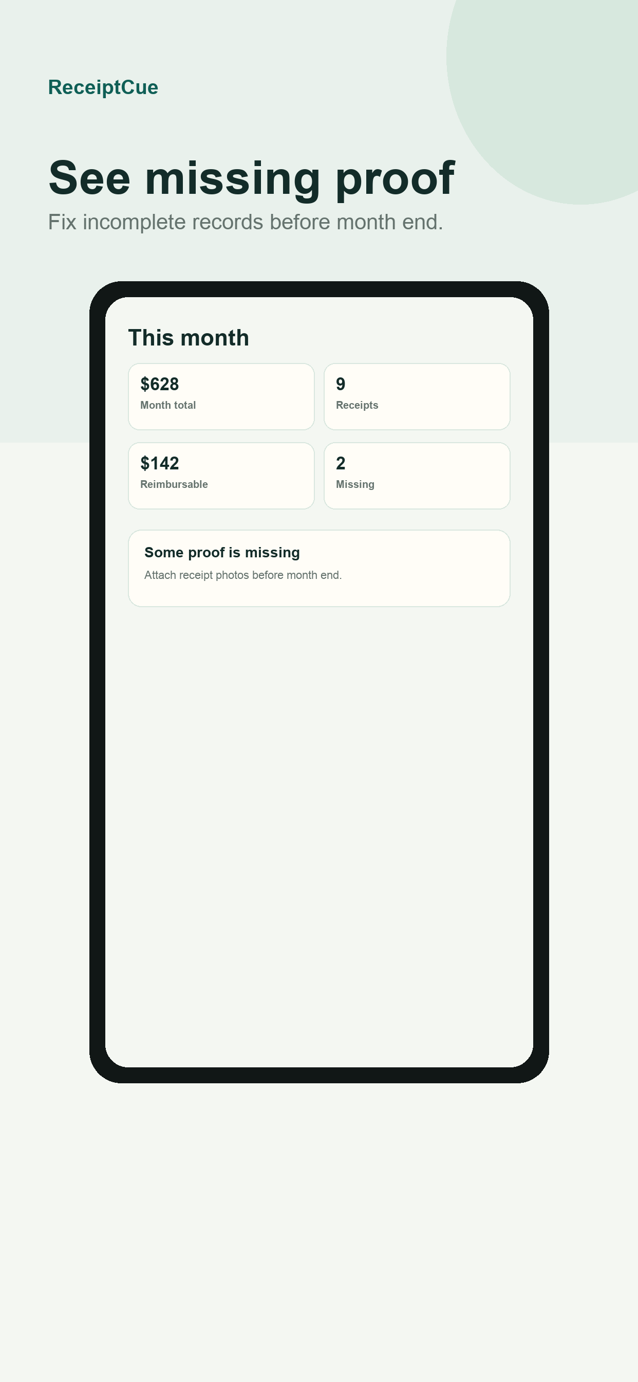 Expense Tracker ReceiptCue screenshot 3