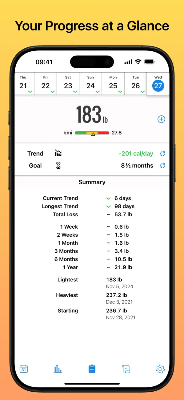 #2. Weight Diary (iOS) De: CURLYBRACE APPS LTD