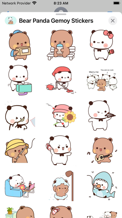Bear Panda Gemoy Stickers Screenshot