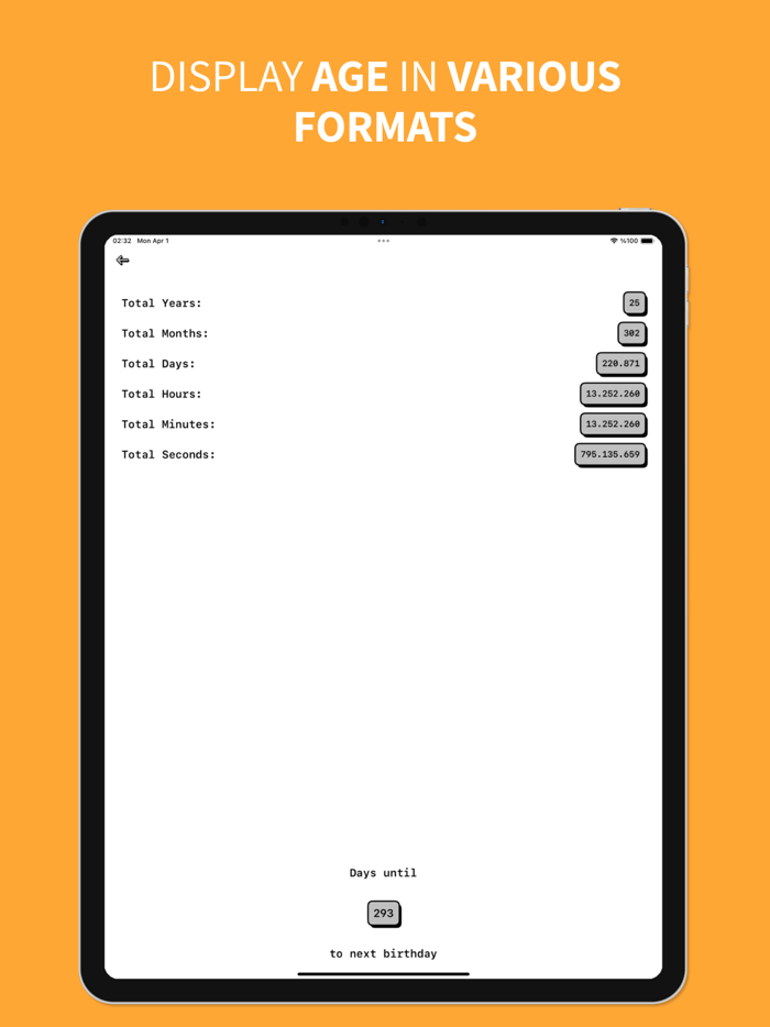 Age Calculator - Decimal Age
