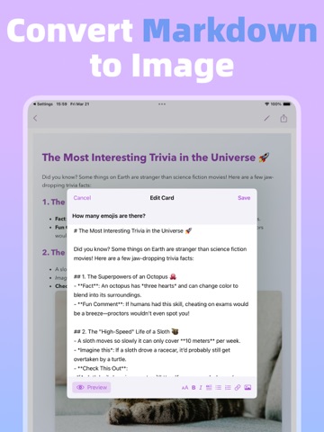 Markdown to Image Card- MDCard