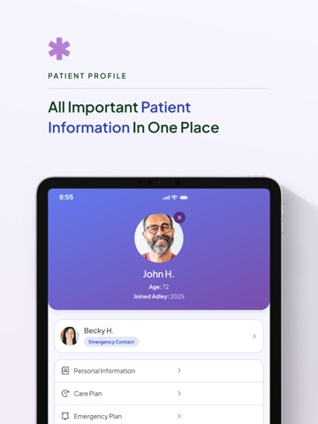 Adley Health iPad screenshot