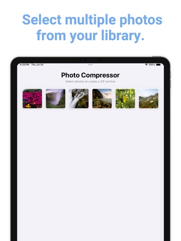 Photo to ZIP - Image to Zip iPad screenshot