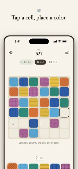 Hueline: Daily Color Sudoku screenshot 2