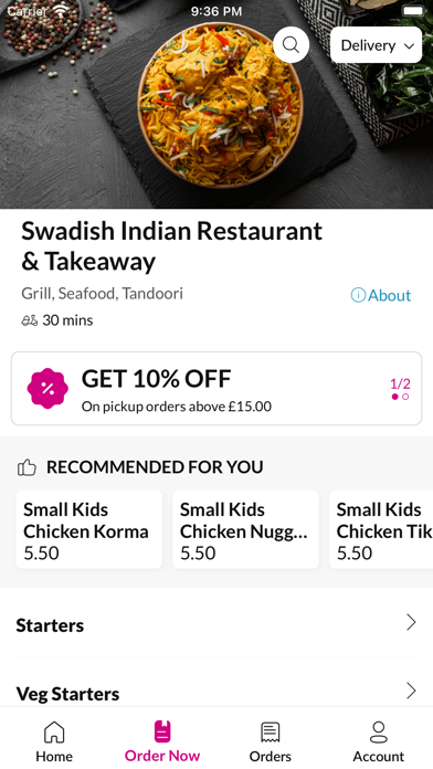 Swadish Indian Restaurant Screenshot