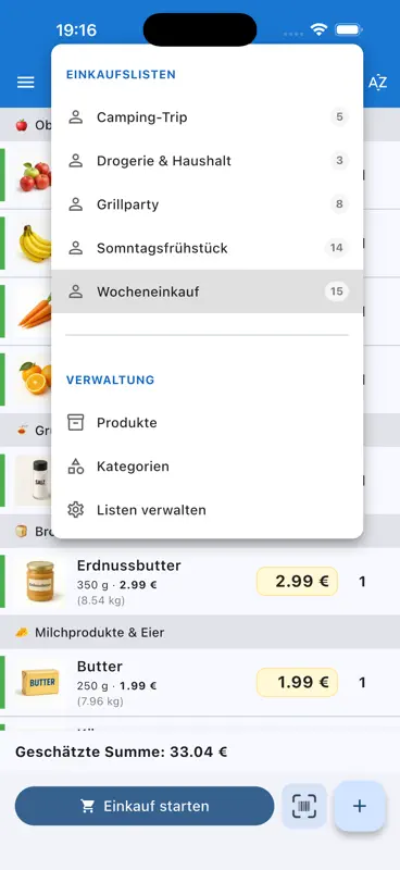 Zelistix - Einkaufsliste screenshot 2 of 7