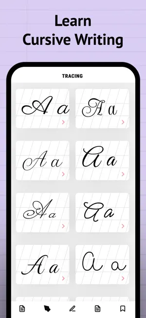 Calligraphy Practice · Cursive screenshot 2