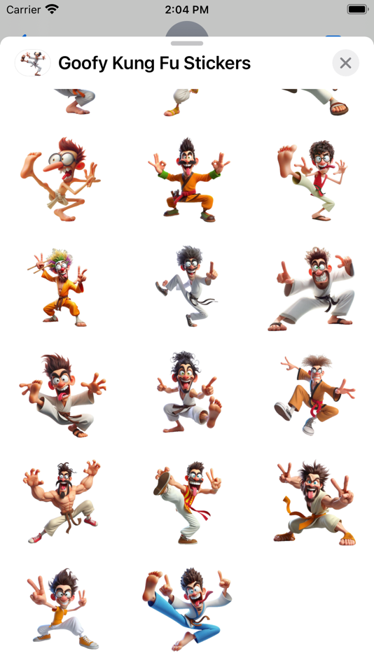 #3. Goofy Kung Fu Stickers (iOS) By: Paul Scott