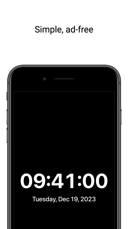 #1. Fullscreen Clock (iOS) 由: Spencer Halse