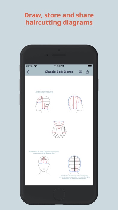 Screenshot #2 pour Hairtechapp - Cutting Diagrams