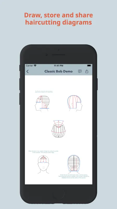 Hairtechapp - Cutting Diagrams screenshot 2 of 5