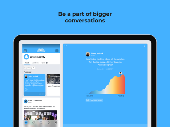 Craft + Commerce iPad screenshot 5 - Social Networking app