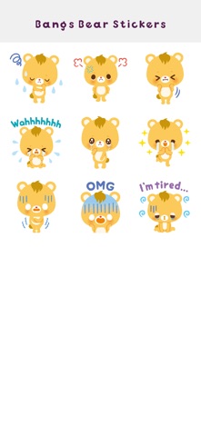 Bangs Bear Stickers screenshot