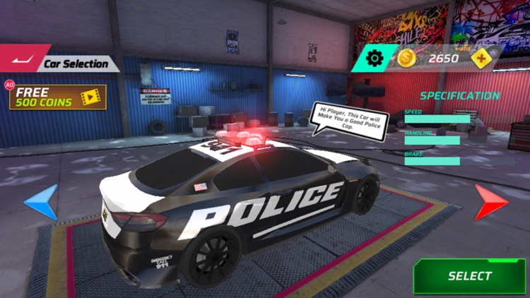 Fast Chase Street Cop Car Game